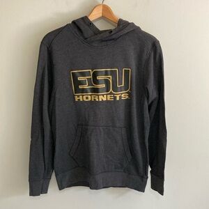 New Era Gray ESU hoodie sweatshirt, emporia state university, size small